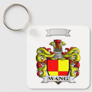 WANG-FAMILIEN-WAPPENSCHILD UND -HELM SCHLÜSSELANHÄ SCHLÜSSELANHÄNGER