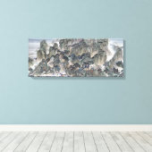 Wang Hui Ji'nan zum Monte Tai Leinwanddruck (Insitu (Holzboden))