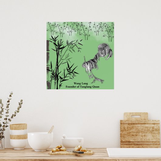 Wang Lang Gründer von Tanglang Quan Poster (Küche)