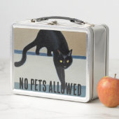 Wangen-Whimsical-Schwarzkatze Metall Brotdose (Beispiel)