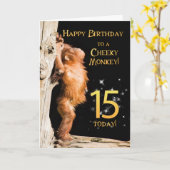 Wangenaffe Karte (Gelbe Blume)