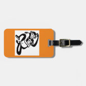 Wangenaffen - BONOBO - Schimpanse - Orange Gepäckanhänger (Vorderseite horizontal)