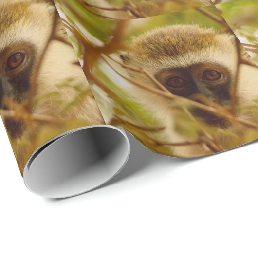 Wangenaffen Geschenkpapier (Rolleneckpunkt)