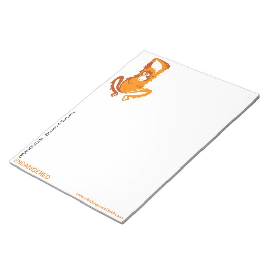Wangenaffen - Orangutan - Notizblock (angewinkelt)