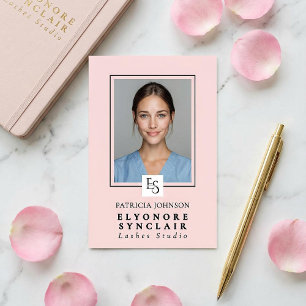 Wangenrot Schrift-Logo Foto Wimpern Studio Ausweis