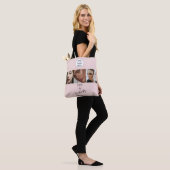 Wangenrotes Schrift-Logo Foto Wimpernstudio Tasche (Am Model)
