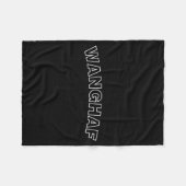 Wanghaf Meme Funny Bold Minimalist Streetwear Grap Fleecedecke (Vorderseite (Horizontal))