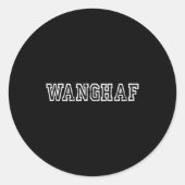 Wanghaf Shirt – Bold Minimalist Streetwear Graphic Runder Aufkleber (Vorderseite)