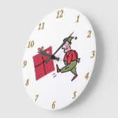 Wangry Elf Große Wanduhr (Winkel)