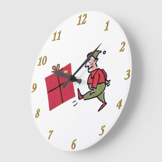 Wangry Elf Große Wanduhr (Winkel)