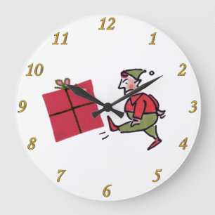 Wangry Elf Große Wanduhr