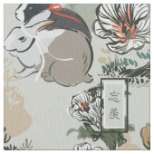Wangxian Bunny Pattern Stoff (Nahaufnahme)