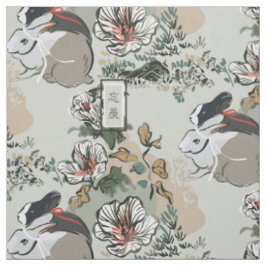 Wangxian Bunny Pattern Stoff