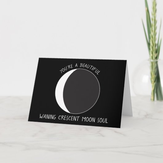 Waning Crescent MOON Phase Grußkarte Karte (Vorderseite)