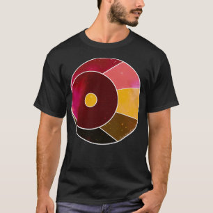 Waning Crescent Moon rot und orange T-Shirt