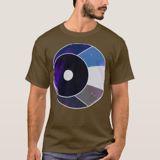 Waning Crescent Moon weiß und blau T-Shirt