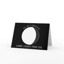 Waning Gibbous MOON Phase Grußkarte