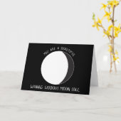 Waning Gibbous MOON Phase Grußkarte Karte (Gelbe Blume)