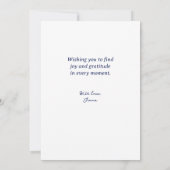 Waning Half Moon Thinking Your Card Dankeskarte (Rückseite)