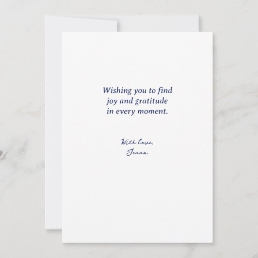 Waning Half Moon Thinking Your Card Dankeskarte (Rückseite)