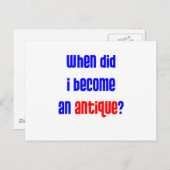 Wann bin ich antike geworden? 2 postkarte (Vorne/Hinten)