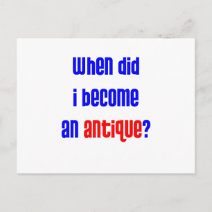 Wann bin ich antike geworden? 2 postkarte