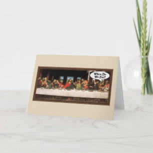 Wann essen wir? - Funny Last Suliday Dinner Feiertagskarte