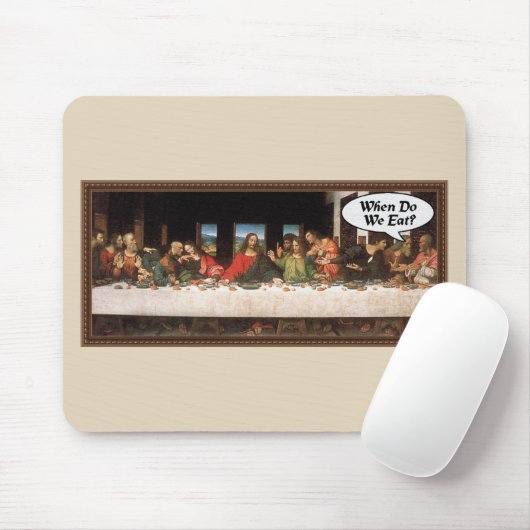 Wann essen wir? - Funny Last Suliday Dinner Mousepad (Mit Mouse)