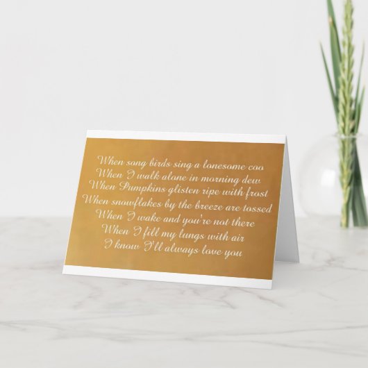 Wann Feiertagskarte (Vorderseite)