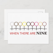 Wann gibt es neun Richter Ginsburg RBG SCOTUS Postkarte (Vorne/Hinten)