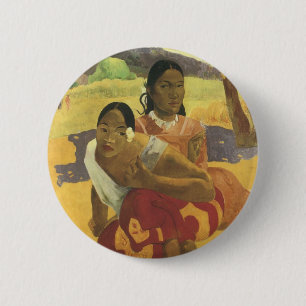 Wann heiratest du? von Paul Gauguin, Vintage Art Button