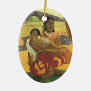 Wann heiratest du? von Paul Gauguin, Vintage Art Keramik Ornament
