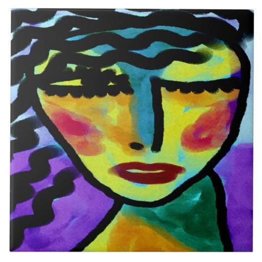 Wann immer Abstrakte digitale Malerei Fliese (Vorderseite)