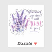 Wann immer ich Angst habe, vertraue ich auf - Psal Aufkleber (Blatt)