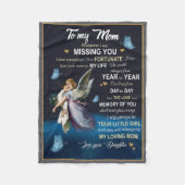 Wann immer ich Vermisst bin, gib du der Mama. Fleecedecke (Vorderseite)