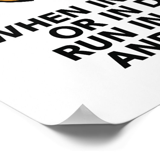 Wann in Gefahr Funny Pinguin Poster (Ecke)