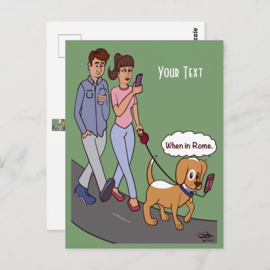 Wann in Rom Postkarte (Vorne/Hinten)