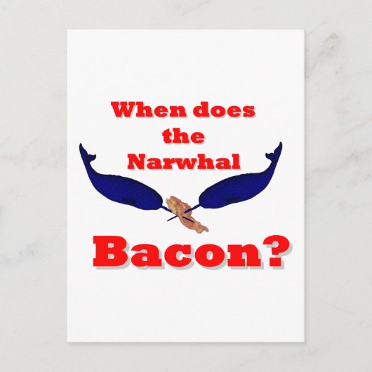 Wann ist der Speck von Narwhal? Postkarte (Vorderseite)