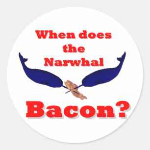Wann ist der Speck von Narwhal? Runder Aufkleber