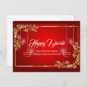 Wann ist Diwali? Feiertagspostkarte (Vorne/Hinten)