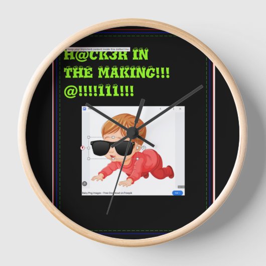 WANN IST ES ZEIT? HACKER TIME!!!!!! UHR (Vorderseite)