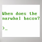 Wann stellt sich die Narwhal Bacon VGA-Reddit-Frag Poster (Vorne)