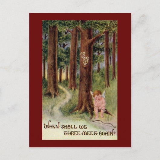Wann treffen wir auf Vintage Valentine Postkarte (Vorderseite)