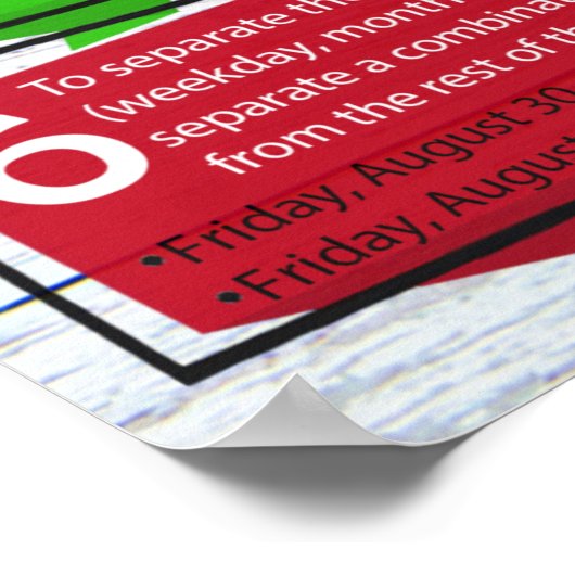 Wann verwenden Sie Commas Interpunktion Chart Post Poster (Ecke)