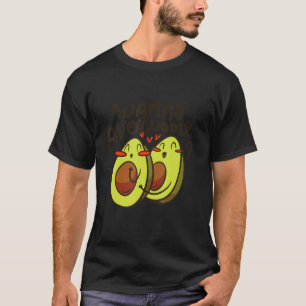 Wanna Avocuddle Love Couple Avocado Kostüm T-Shirt