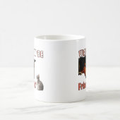 Wanna Be Friends Funny Dog & Cat Design Kaffeetasse (Mittel)