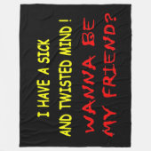 WANNA BE MEIN FREUND FLEECEDECKE (Vorderseite)