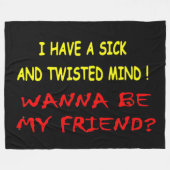 WANNA BE MEIN FREUND FLEECEDECKE (Vorderseite (Horizontal))