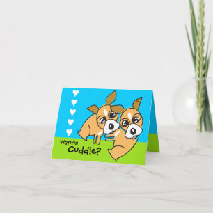 Wanna Cuddle Doggie Valentine's Card Feiertagskarte