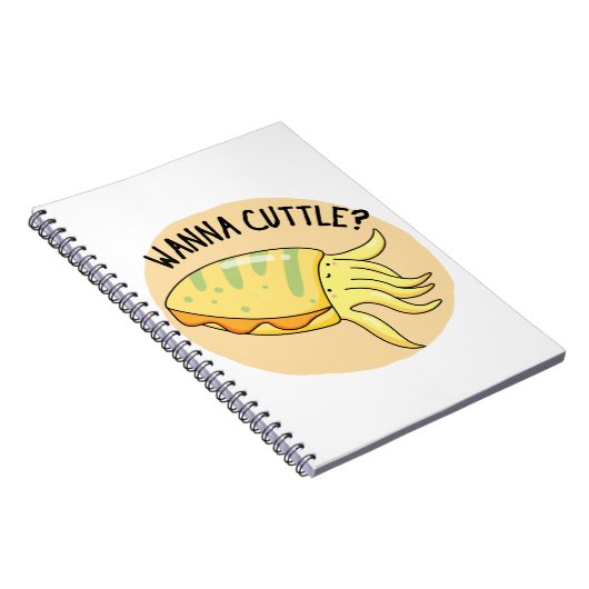 Wanna Cuttle Funny Cuttlefish Pub Notizblock (Rechte Seite)